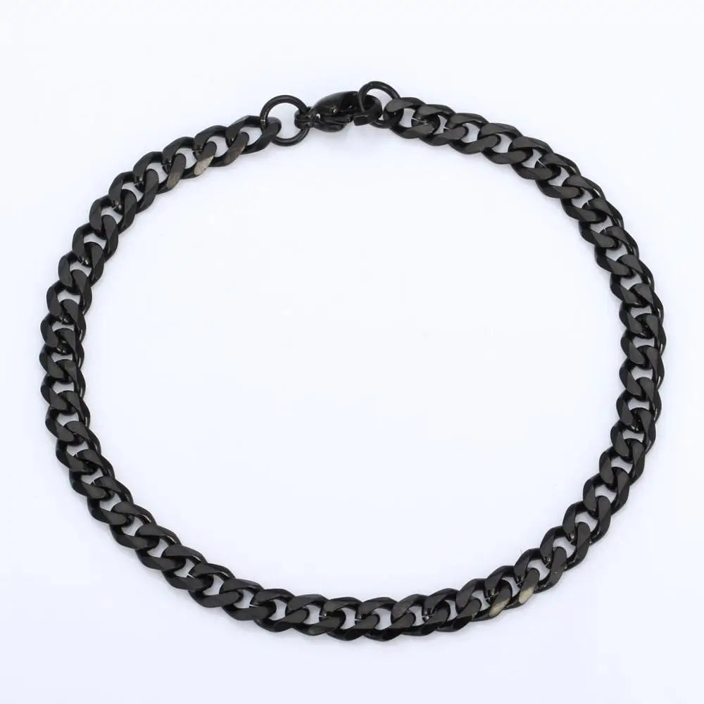 Cuban Link Anklet-Curb Cuban Link Anklets