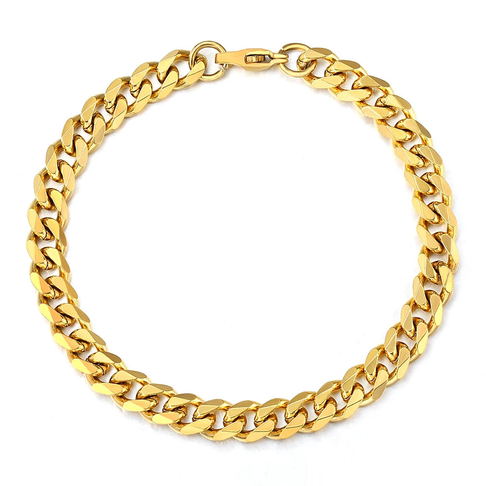 Cuban Link Anklet-Curb Cuban Link Anklets