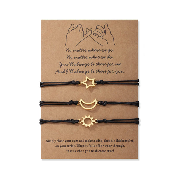 Sun- Moon-Star Bracelets - Moon-Star Bracelets Set